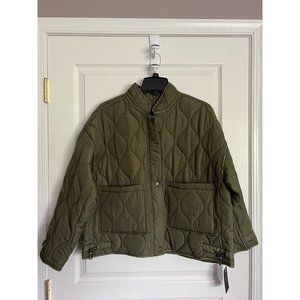 Lucky Brand Women's L Olive Green Onion Quilt Jacket